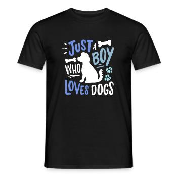 Chien Amoureux des chiens - T-shirt homme - noir - Devant - AI Model Male 178 light (178cm)