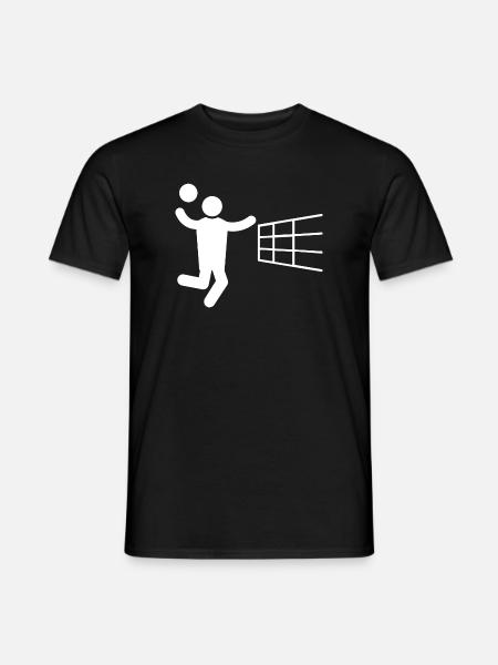 Volleyball Volleyballspieler Volleyballspielerin - Männer T-Shirt - Schwarz