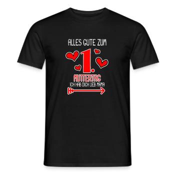 1. Muttertag - Ich hab dich lieb Mama - Männer T-Shirt - Schwarz - Vorne - AI Model Male 178 light (178cm)