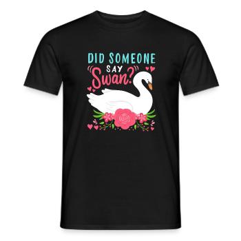 Schwäne Wasservögel Schwan - Männer T-Shirt - Schwarz - Vorne - AI Model Male 178 light (178cm)