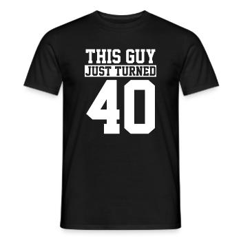 40. Geburtstag Vierzig Geburtstag - Männer T-Shirt - Schwarz - Vorne - AI Model Male 178 light (178cm)