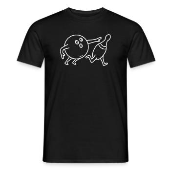 Bowling Kegeln Bowlingkugel und Pin - Männer T-Shirt - Schwarz - Vorne - AI Model Male 178 light (178cm)