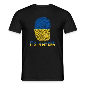 flag of Ukraine it's in my DNA gift idea - Men's T-Shirt - black - Front - AI Model Male 178 light (178cm)
