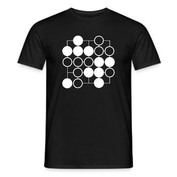 Go board game - Men's T-Shirt - black - Front - AI Model Male 178 light (178cm)