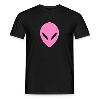 OVNI alien tête Rose - T-shirt homme - noir - Devant - AI Model Male 178 light (178cm)
