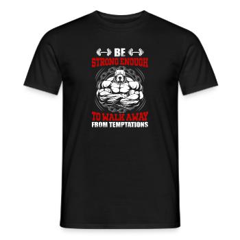 Gym Fitness Bodybuilder Muscle Building Motivation - Men's T-Shirt - black - Front - AI Model Male 178 light (178cm)