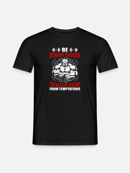 Gym Fitness Bodybuilder Muskelaufbau Motivation - Männer T-Shirt - Schwarz