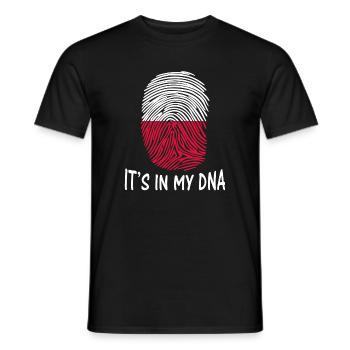 Flagge von Polen T-shirt ist es in meinem DNA-Design - Männer T-Shirt - Schwarz - Vorne - AI Model Male 178 light (178cm)