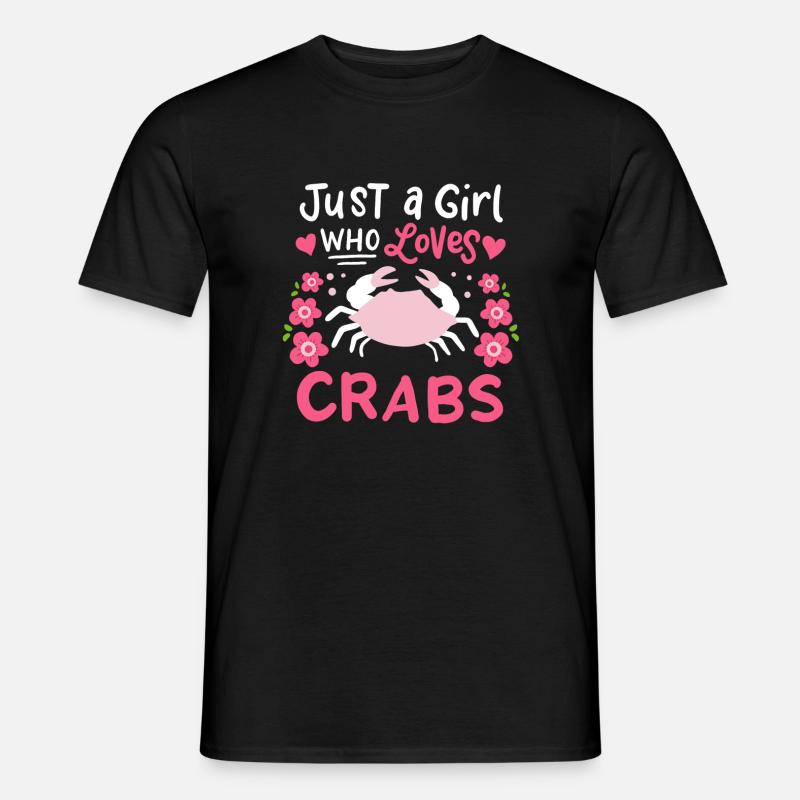 Krabben Meeresfrüchte - Männer T-Shirt - Schwarz