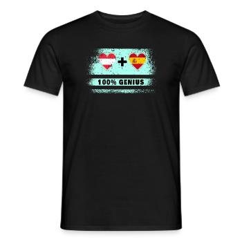 Austria and Spain 100% Ingenious / Gift - Men's T-Shirt - black - Front - AI Model Male 178 light (178cm)