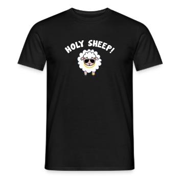 Holy Sheep! Ein Super Cooles Schaf - Männer T-Shirt - Schwarz - Vorne - AI Model Male 178 light (178cm)