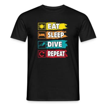 Plongée sous-marine - T-shirt homme - noir - Devant - AI Model Male 178 light (178cm)