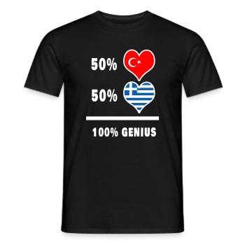 Greece and Turkey awesome / Gift - Men's T-Shirt - black - Front - AI Model Male 178 light (178cm)