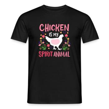 Poules Poules Élevage de poulets - T-shirt homme - noir - Devant - AI Model Male 178 light (178cm)