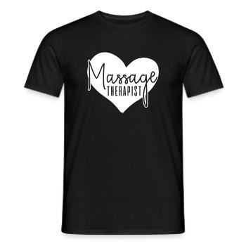 Massage therapist massage therapy - Men's T-Shirt - black - Front - AI Model Male 178 light (178cm)