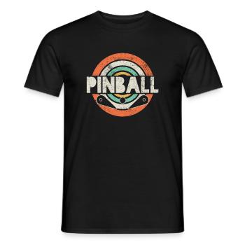 Flipper automatique Flipper Vintage - T-shirt homme - noir - Devant - AI Model Male 178 light (178cm)