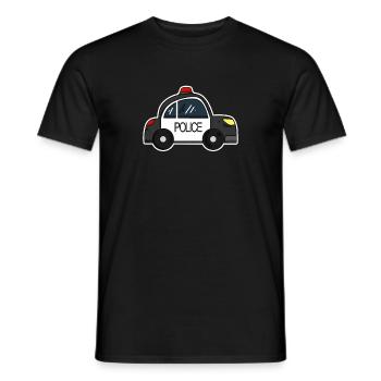 Voiture de police - T-shirt homme - noir - Devant - AI Model Male 178 light (178cm)