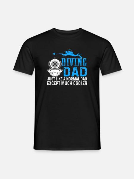 Diver Diving Dad Father - Men's T-Shirt - black