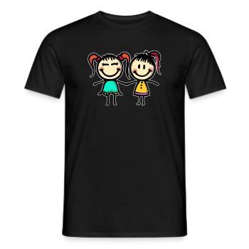Girlfriend Best Friends - Men's T-Shirt - black - Front - AI Model Male 178 light (178cm)