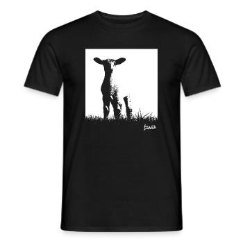 East Frisia Collection: Dyet Lambs - Men's T-Shirt - black - Front - AI Model Male 178 light (178cm)
