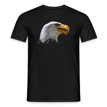 bald eagle - Men's T-Shirt - black - Front - AI Model Male 178 light (178cm)