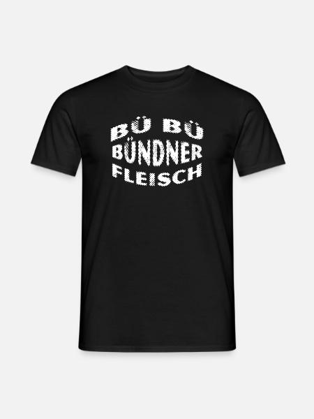 Bündnerfleisch - Kultspruch Schweiz - Männer T-Shirt - Schwarz