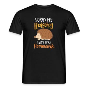 Igel Schüler Schule - Männer T-Shirt - Schwarz - Vorne - AI Model Male 178 light (178cm)