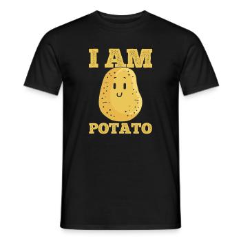 Kartoffel Kawaii - Männer T-Shirt - Schwarz - Vorne - AI Model Male 178 light (178cm)