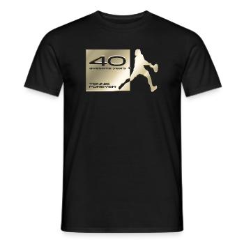 40 Jahre jung Tennisspieler - Männer T-Shirt - Schwarz - Vorne - AI Model Male 178 light (178cm)