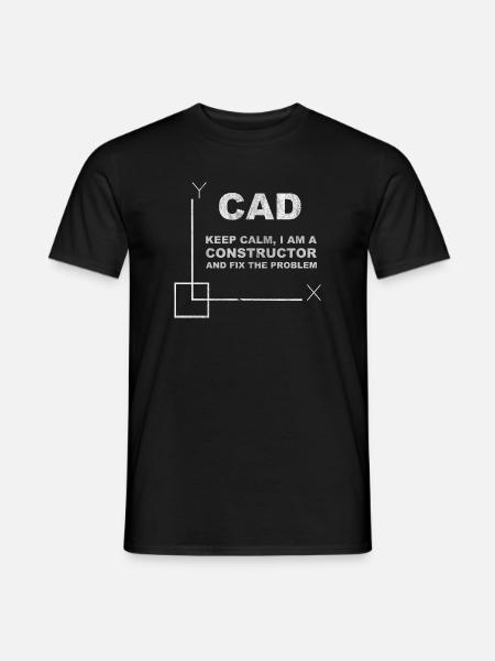 CAD Keep Calm Constructor Engineering - T-shirt homme - noir