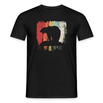 Bear Rainbow Silhouette - Men's T-Shirt - black - Front - AI Model Male 178 light (178cm)
