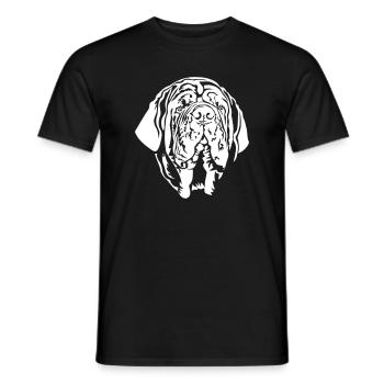 Mastino Napoletano Kopf "Black Edition" - Männer T-Shirt - Schwarz - Vorne - AI Model Male 178 light (178cm)