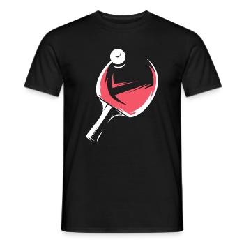 Table Tennis Racket Game Illustration Team - Men's T-Shirt - black - Front - AI Model Male 178 light (178cm)