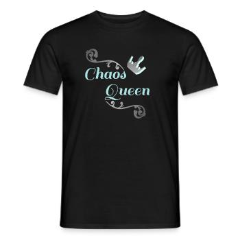 lustige sprücheshirts, chaosqueen, partnerlook - Männer T-Shirt - Schwarz - Vorne - AI Model Male 178 light (178cm)