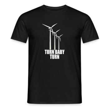 Wind wheel Turn Baby Turn Wind Power Electricity Renewable - Men's T-Shirt - black - Front - AI Model Male 178 light (178cm)