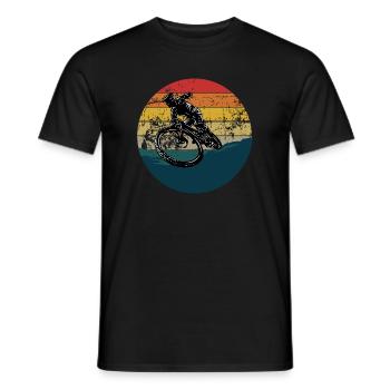 Radstunt im Retro MTB Downhill Mountainbike - Männer T-Shirt - Schwarz - Vorne - AI Model Male 178 light (178cm)