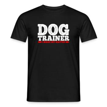 Dog Trainer Dog Training - Men's T-Shirt - black - Front - AI Model Male 178 light (178cm)