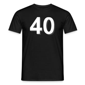 40 lumineux, célébrez - T-shirt homme - noir - Devant - AI Model Male 178 light (178cm)
