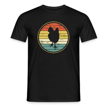 Chicken chickens - Men's T-Shirt - black - Front - AI Model Male 178 light (178cm)