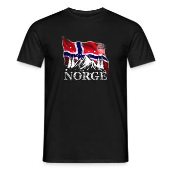 Norway - Men's T-Shirt - black - Front - AI Model Male 178 light (178cm)