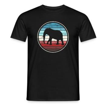 Elephant Elephant - Men's T-Shirt - black - Front - AI Model Male 178 light (178cm)