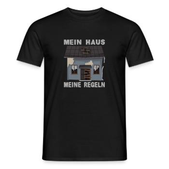 Mein Haus Meine Regeln - Männer T-Shirt - Schwarz - Vorne - AI Model Male 178 light (178cm)