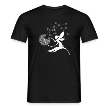 Vent de Fée et Poussière de Pissenlit - T-shirt homme - noir - Devant - AI Model Male 178 light (178cm)