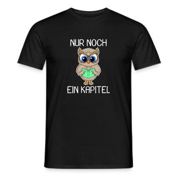 Eule Lesen Buch Bücher - Männer T-Shirt - Schwarz - Vorne - AI Model Male 178 light (178cm)