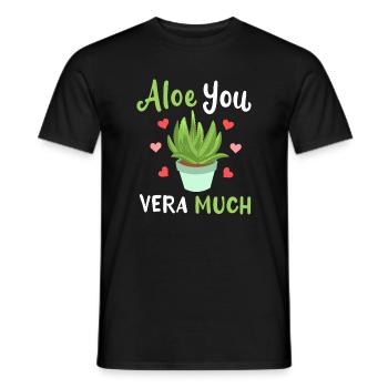 Aloe Vera Succulents - Men's T-Shirt - black - Front - AI Model Male 178 light (178cm)