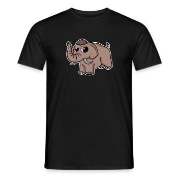 Mammouth doux - T-shirt homme - noir - Devant - AI Model Male 178 light (178cm)