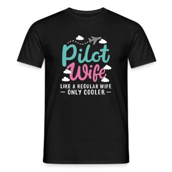 Pilote Femme Aviation Aviation - T-shirt homme - noir - Devant - AI Model Male 178 light (178cm)