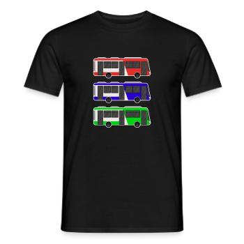 Bus - Männer T-Shirt - Schwarz - Vorne - AI Model Male 178 light (178cm)