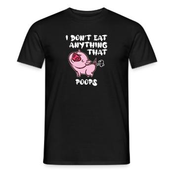 Statement Pig Vegan - Men's T-Shirt - black - Front - AI Model Male 178 light (178cm)