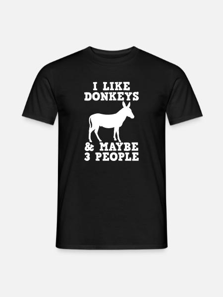 Donkey Farmer Introverted Donkey Lover - Men's T-Shirt - black